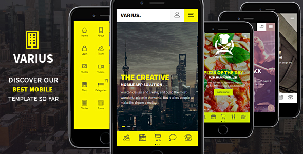 Download Varius – Mobile and Tablet Creative Template Nulled 