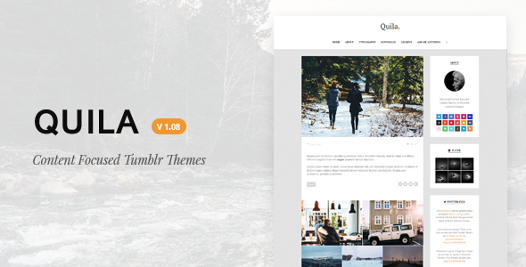 Download Quila | Clean Content-Focused Tumblr Theme Nulled 