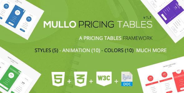 Download Mullo – A Responsive Pricing Tables Framework | v1.1 Nulled 