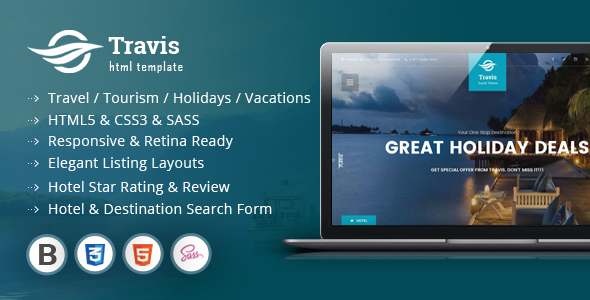Download Travis Travel Listing HTML5 Template Nulled 