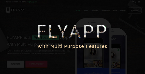 Download Flyapp –  Bootstrap Landing Page Nulled 