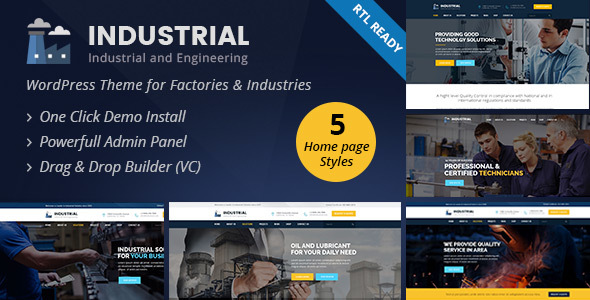 Download Industrial – Industry and Engineering WordPress Theme Nulled 