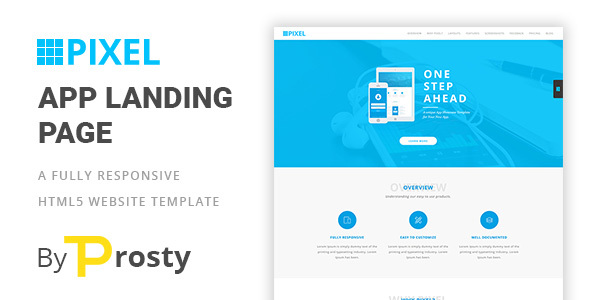 Download PIXEL – HTML5 App Langing Page Nulled 