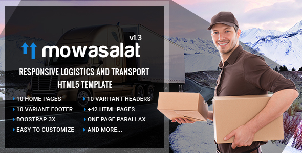 Download Mowasalat | Responsive Logistics and Transport HTML5 template Nulled 