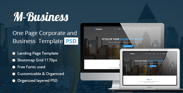 [Download] M-Business One Page Corporate and Business Template 