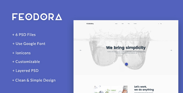 Download Feodora – Minimal PSD Template Nulled 