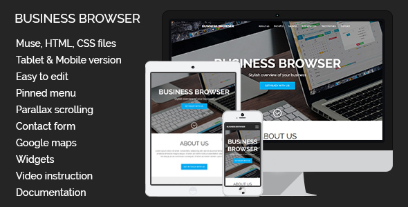 Download Business Browser | Adobe Muse Template Nulled 