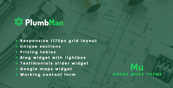 Download Plumbman – Clean Business Theme for Plumbers, Carpenters or Handymen Nulled 