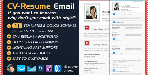 Download Newsletter Templates CV Folio – Email Resume Nulled 