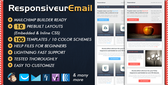Download Responsiveur Responsive Email Newsletter Templates Nulled 