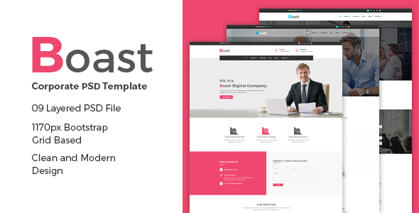 Download Boast – Corporate PSD Template Nulled 