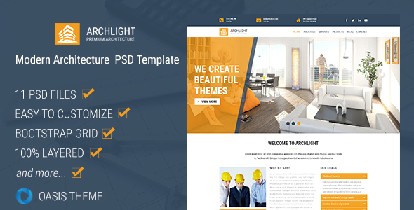 Download ArchLight – Modern PSD Template Nulled 