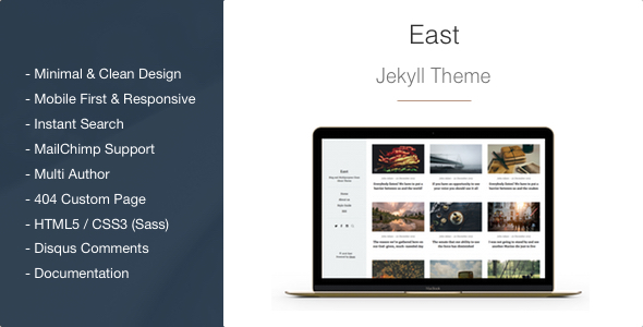 Download East – Minimal and Clean Jekyll Blog Theme Nulled 