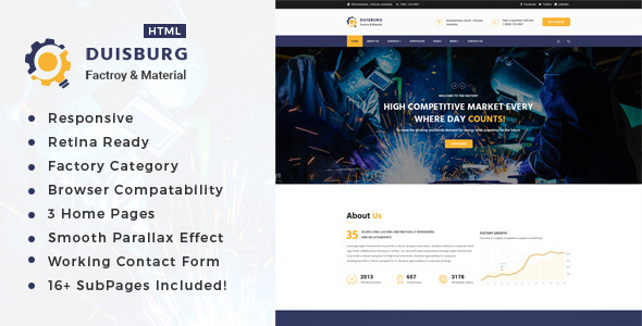 [Download] Duisburg – Factory & Industrial Business HTML Template 