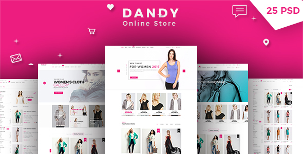 Download DANDY – Multi-Purpose eCommerce PSD Template Nulled 