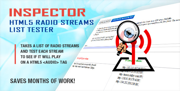 Download Inspector – HTML5 Radio Streams List Tester Nulled 