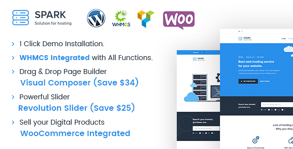 Download Spark – Responsive WHMCS Hosting WordPress Theme Nulled 