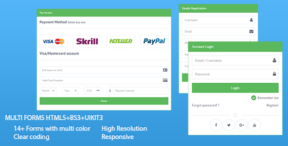 Download Responsive HTML5 Forms with BS3 and UIKIT3 Nulled 