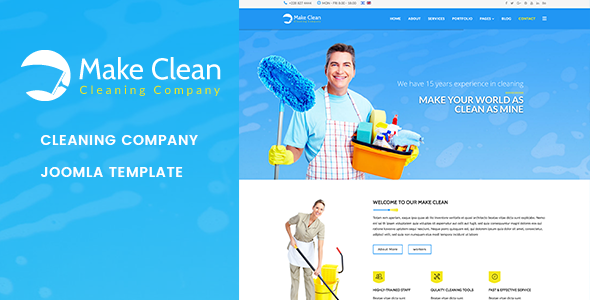Download Make Clean | Cleaning Company Joomla Template Nulled 
