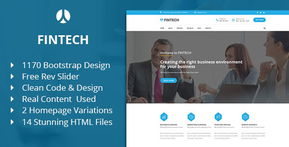 Download Fintech – Business, Finance & Corporate HTML Template Nulled 
