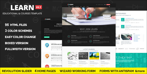 Download Learn –  Courses and Educational Site Template Nulled 