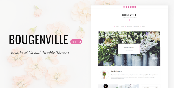 Download Bougenville | Beautiful & Casual Tumblr Theme Nulled 