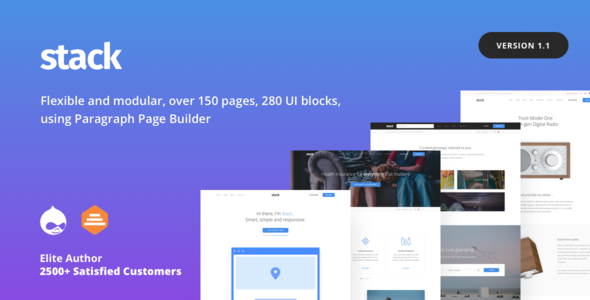 Download Stack – Multi purpose Drupal 9 & 8 Theme with Paragraph Builder Nulled 
