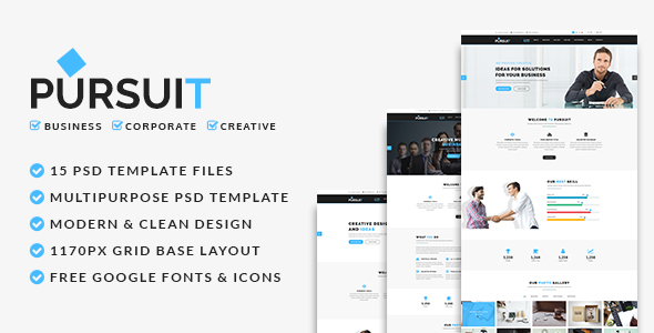 Download Pursuit – Business, Corporate, Creative PSD Template Nulled 