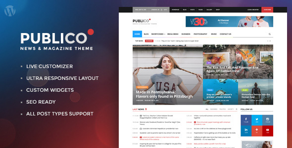 Download Publico – Modern Magazine PSD Theme Nulled 