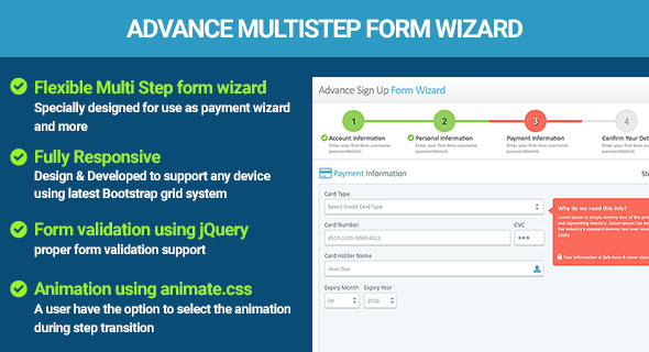 Download Multi Step Form Wizard jQuery Validation Nulled 