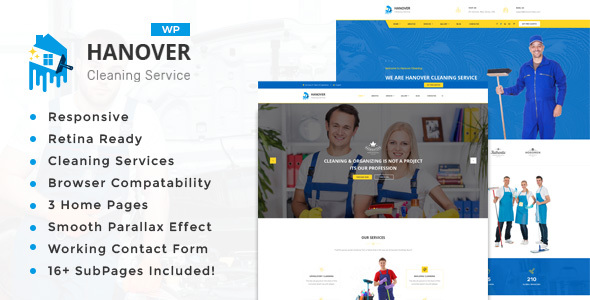 Download Hanover: Cleaning Business Company WordPress Theme Nulled 