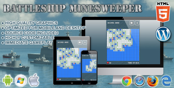 Download Battleship Minesweeper – HTML5 Game Nulled 