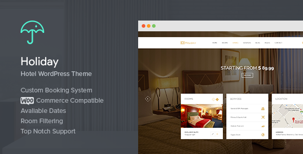 Download Holiday – Hotel WordPress Theme Nulled 