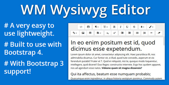 Download Bootstrap 4 WYSIWYG Editor Nulled 