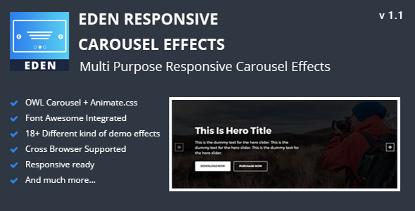Download Eden – Responsive Carousel Effects Nulled 