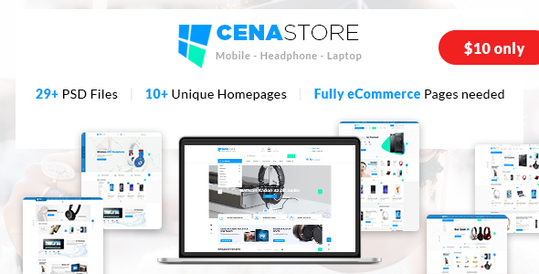 Download CenaStore – Electronic eCommerce PSD Template Nulled 