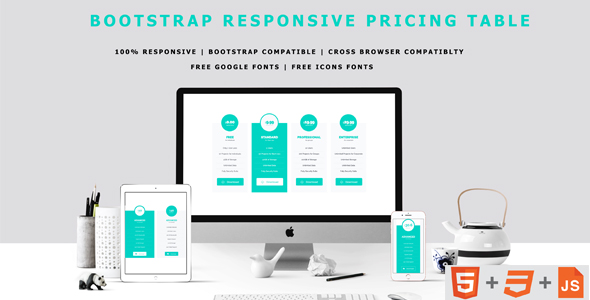 Download Bootstrap Responsive Pricing Table Nulled 