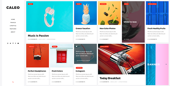 Download Caleo – Blog PSD Template Nulled 