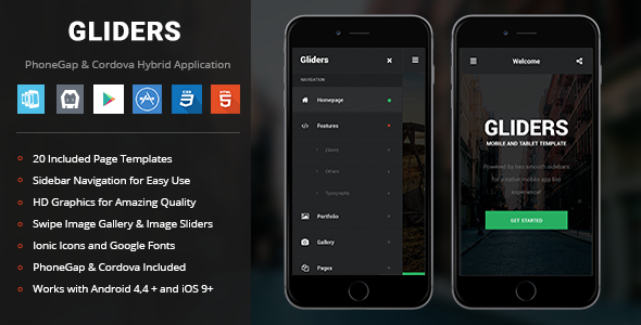 Download Gliders | PhoneGap & Cordova Mobile App Nulled 