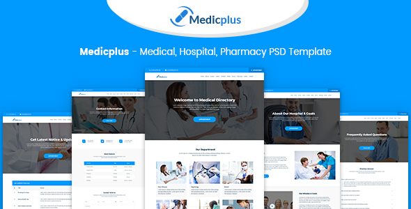 Download Medicplus – Medical, Hospital, Pharmacy PSD Template Nulled 