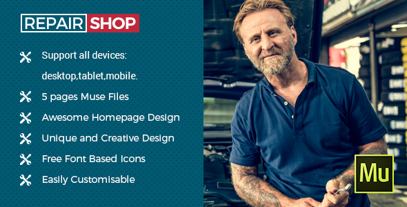 Download Repair Shop – Muse Template Nulled 
