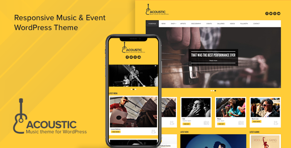 Download Acoustic – Premium Music WordPress Theme Nulled 