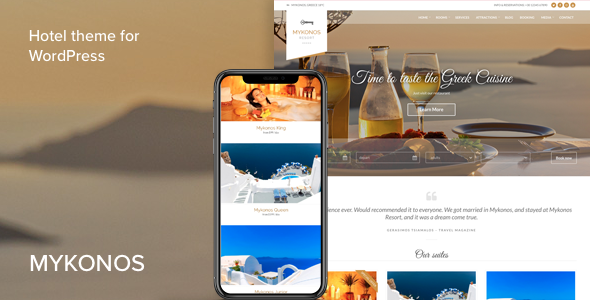 Download Mykonos Resort – Hotel Theme For WordPress Nulled 
