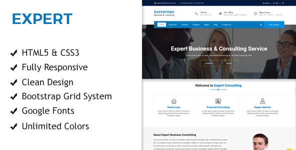 [Download] Expert – Business & Consulting Responsive HTML Template 