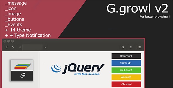Download gGrowl Notification – Messages with Icons Plugin Nulled 
