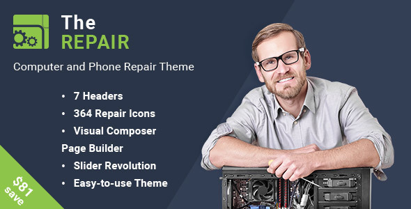 Download The Repair – Computer and Electronic WordPress Theme Nulled 