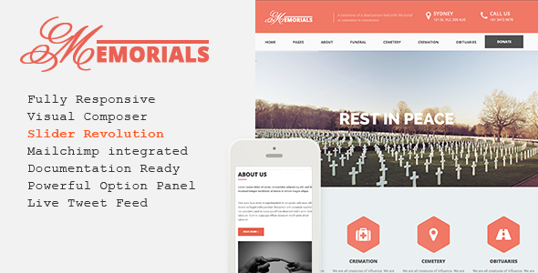Download Memorials – Responsive Funeral WordPress Theme Nulled 