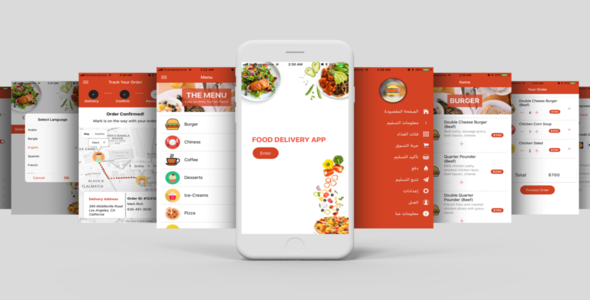Download Restaurant Food Delivery Template UI App Supports Multiple Language i18n Nulled 