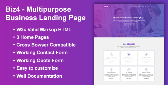 Download Biz4 – Multipurpose Business Landing Page Nulled 