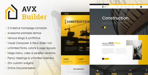 Download AVXBuilder – Construction Business WordPress Theme Nulled 